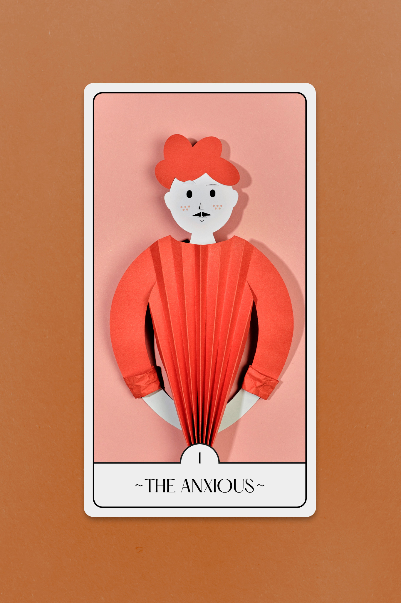 Patricia-Armada-Paper-Moodies-The-Anxious-Card-Web-Brown